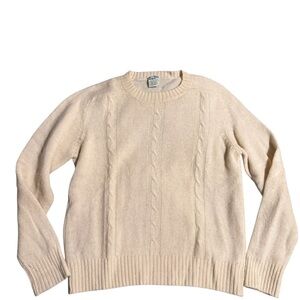 Vintage Wool Cream Cable Knit Sweater